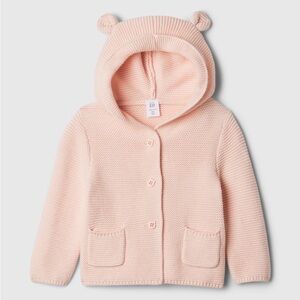 NWT Gap Pink Baby Bear Cardigan